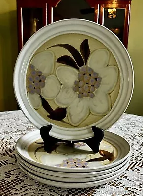 Buy Noritake Oriental Garden Folkstone Dinner Plates 10 5/8” White & Purple Flowers • 86.47£