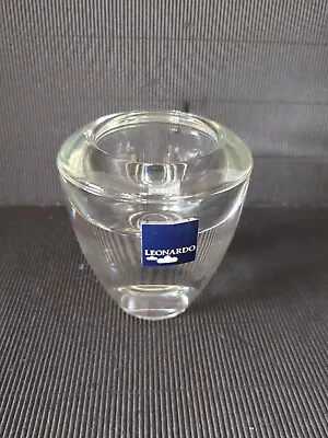 Buy Vintage * Leonardo * Heavy Clear Glass Tea Light Candle Holder • 4.99£