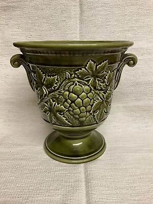 Buy Vintage Holkham Pottery Vase Urn With Grape Vine Design 24cm Tall Damage Free • 30£