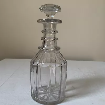 Buy Antique Glass Decanter With Stopper Hand Blown And Cut Glass • 32£