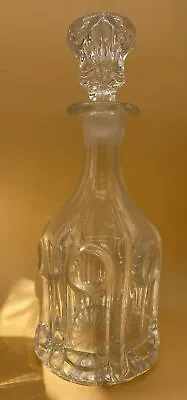 Buy Beautiful Antique/Vintage Elegant Clear Cut Glass Spirit Decanter With Stopper • 37.99£