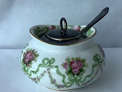 Buy George Jones & Co  Mina  Lidded Sugar Bowl With Spoon - Crescent China C.1875 • 19.95£