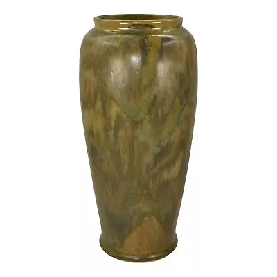 Buy Red Wing Nokomis 1930s Vintage Art Pottery Olive Green Brown Ceramic Vase 191 • 564.49£