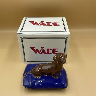Buy Wade On Tour 1997 Rufus Dachshund On Blue Cushion Ceramic Figure Boxed • 7£