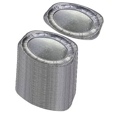 Buy 17  Aluminium Foil Platter Oval Disposable Plate Catering Serving Food Buffet • 8.69£