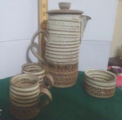 Buy X4 PIECES MID CENTURY BROADSTAIRS POTTERY DIANNE SANDERS  Part COFFEE  SET • 65£