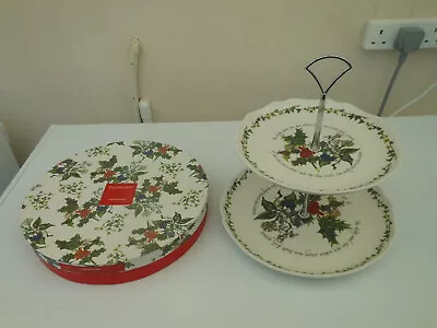 Buy Portmeirion The Holly & The Ivy - 2 Tier Cake Stand - Unused • 34£