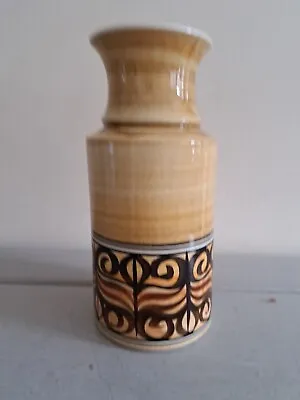 Buy Jersey Pottery Classic Vase Chevron Tall Design Gold & Brown Vintage 24x11cm • 16.50£