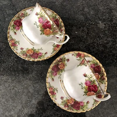 Buy Royal Albert Old Country Roses 2 X LARGE BREAKFAST Cups & Saucers! NEW RARE • 65£