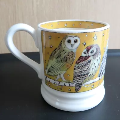 Buy Emma Bridgewater Owls Half Pint Mug Gold Starry Sky Background Rare Owl • 69.99£