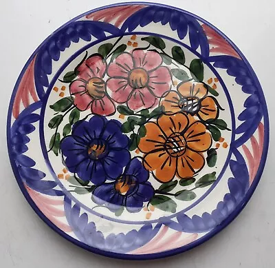 Buy Vintage Decorative Wall Plate Made In Spain Size 21cm Blue White Floral • 12.99£