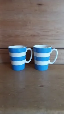 Buy T G Green Cornishware Blue White 10oz Mugs • 30£