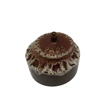 Buy Vintage Honiton Pottery Brillo Pads Pot Honeycomb Glaze Brown 12 Cm High • 15.39£