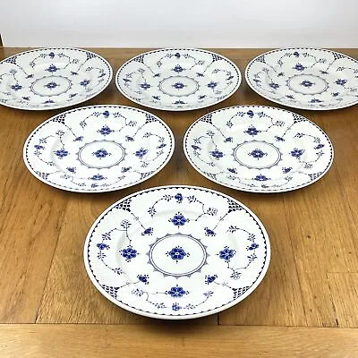 Buy 6 X Vintage Mason’s (Furnivals) Blue Denmark Dinner Plates - 10” / 25.5cm • 64.95£