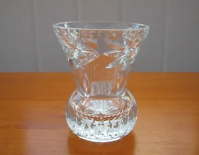 Buy Vintage Crystal Cut Glass Royal Brierley Signed Vase Heavy 8.5 Cm Tall Excellent • 6.99£