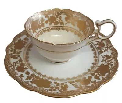 Buy Vintage Hammersley & Co 14433 Gold Floral Tea Cup & Saucer .Rare Hammersley Cup • 25£