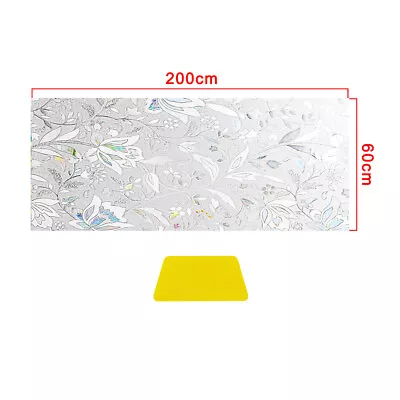 Buy 200CM Rainbow Window Glass Film 3D Stained Static Frosted Cling Sticker Decor UK • 8.99£