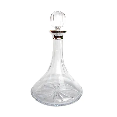 Buy Sterling Silver & Glass Ships Decanter. Hallmarked Silver Crystal Ships Decanter • 140£