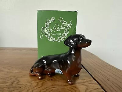 Buy Vintage Beswick Black & Tan Sitting Dachshund.(1460).Mint And Boxed. • 19.99£