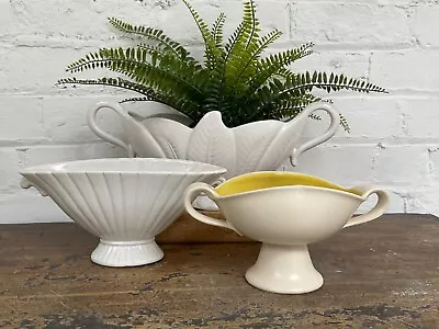 Buy 3 Vintage Mantle Vase Pottery Ceramic Planter Constance Spry Fulham Style Flower • 44£
