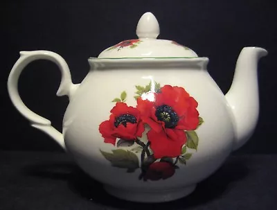 Buy Bailey's Poppy English Fine Bone China 6 Cup Tea Pot By Milton China  • 24.99£