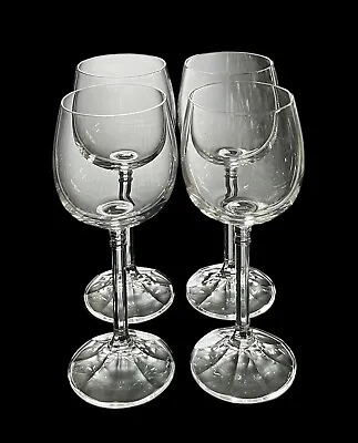 Buy Set Of 4 Vintage Bohemia Czech Crystal 7” Wine Glasses Stemware Excellent • 24.09£