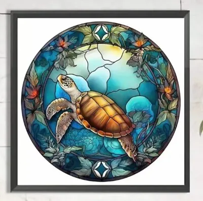 Buy Stunning Sea Turtle Design SunCatcher Stained Glass Effect. Home Decor New  • 4£