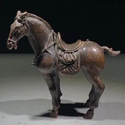 Buy Rare Chinese Copper Horse Table Ornament Statue Tea Pet Home Decor Fortune Lucky • 22.79£