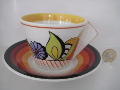 Buy Wedgwood Bizarre Clarice Cliff Conical Tea Cup And Saucer Devon Design Ltd Ed • 74.99£