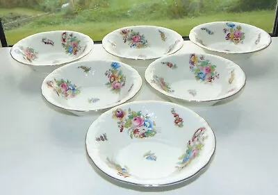 Buy Coalport Bone China Embossed Sevres 6 X Cereal Bowls 16cm C1915 Hand Painted • 45£