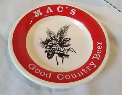 Buy Breweriana Advertising Ashtray MAC'S Good Country Beer Ceramic Hcw Burleigh Ware • 18£