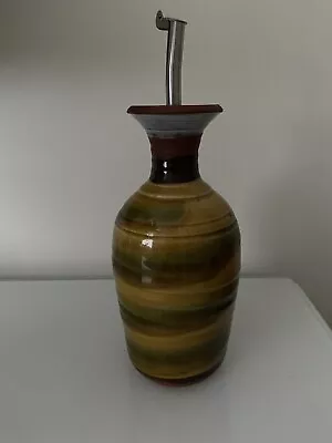 Buy Olive Oil Pourer Drizzler Bottle W/ Cork Lid Farmhouse Ceramic Vinegar Dispenser • 14.99£