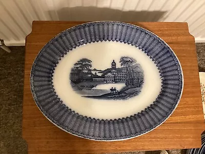 Buy Blue And White Pandora Soho Pottery Platter 14x11 Inches • 9£