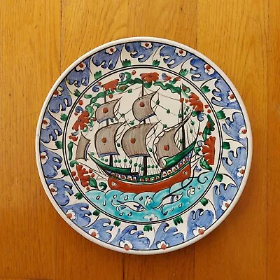 Buy Vintage Greek Icaros Rhodes Pottery Porcelain Caravel ΙΖΝΙk Rodi Ikaros Ceramic • 152.08£