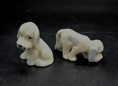 Buy 2 Occupied Japan Miniature Porcelain Hillbilly Hound Puppy Dog Figurines • 18.34£