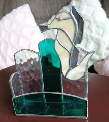 Buy Stunning SEAHORSE STAINED GLASS Business Card / Napkin Holder  • 5.20£