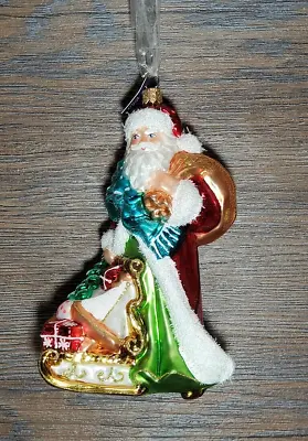 Buy GLASSWARE ART STUDIO INTERN. Glass Santa Claus Ornament ORIGINAL BOX • 33.97£