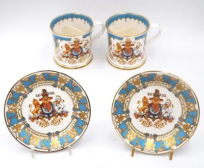 Buy 2002 Golden Jubilee  The Royal Collection  English Fine Bone China Cup & Saucers • 60£