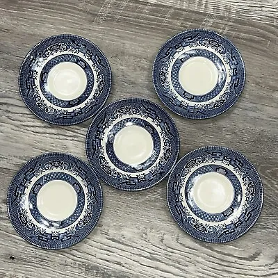 Buy Vintage Churchill China Blue Willow   Tea Saucer Plate 5.5  LOT Of 5 • 28.77£