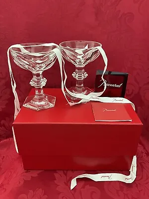 Buy NIB FLAWLESS Glass BACCARAT Pair HARCOURT 1841 Crystal SHERBET CHAMPAGNE COUPE • 554.42£