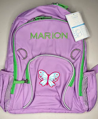 Buy Pottery Barn Kids Fairfax Large Backpack *marion* Purple Green Butterfly New • 16.66£