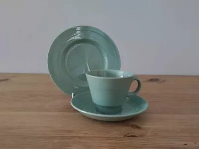 Buy Woods Ware Beryl Green Trio Cup Saucer Side Plate (Utility Vintage)  • 4.99£