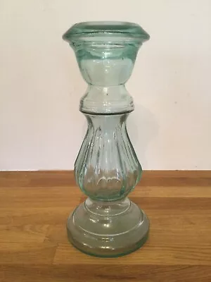 Buy Vintage Recycled Green Glass Candle Stick Holders, Bud Vase 12” Tall • 24.99£
