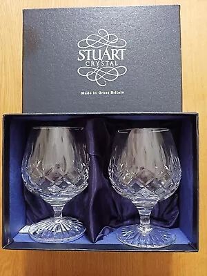 Buy Stuart Crystal Pair Of Brandy Balloon Glasses In Original Box Never Used • 6.24£