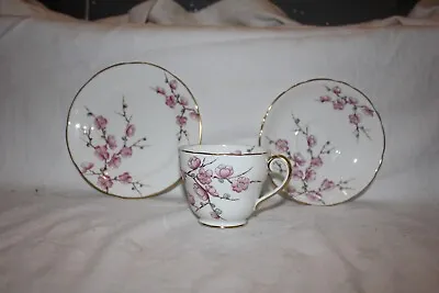 Buy 11061L Vintage Adderley  Chinese Blossom  Bone China Tea Trio Cup Saucer Plate • 20£
