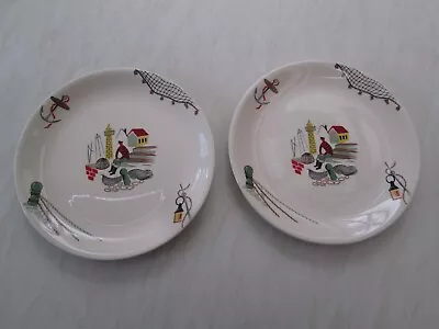Buy Alfred Meakin Large Dinner Plates In The Clovelly / Fisherman Design X 2 • 18.50£
