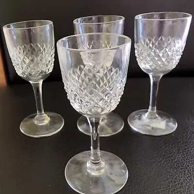 Buy Vintage Cut Glass Port/Liquor Glasses X4 • 5£