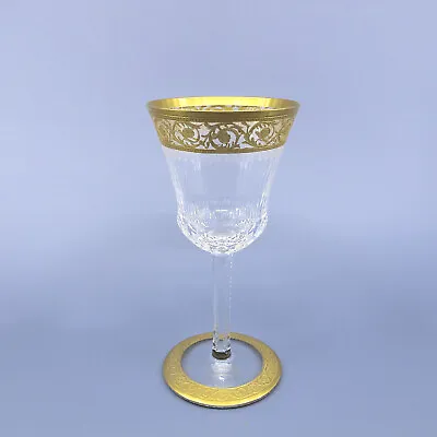 Buy THISTLE (Gold) By ST LOUIS France Crystal 5 5/8  Claret Red Wine Glass MINT! • 169.52£