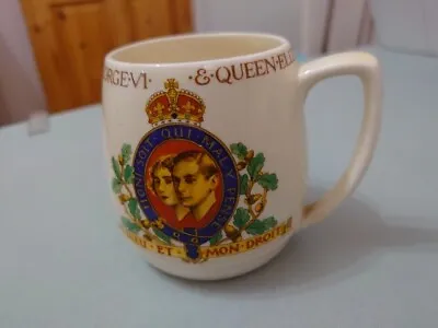 Buy Vintage Official Design British Pottery Federation Coronation Of George VI Mug • 5£