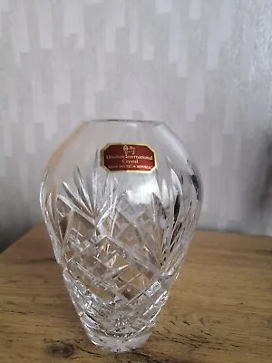 Buy Doulton International Crystal Cut Glass Temple Vase • 19.99£